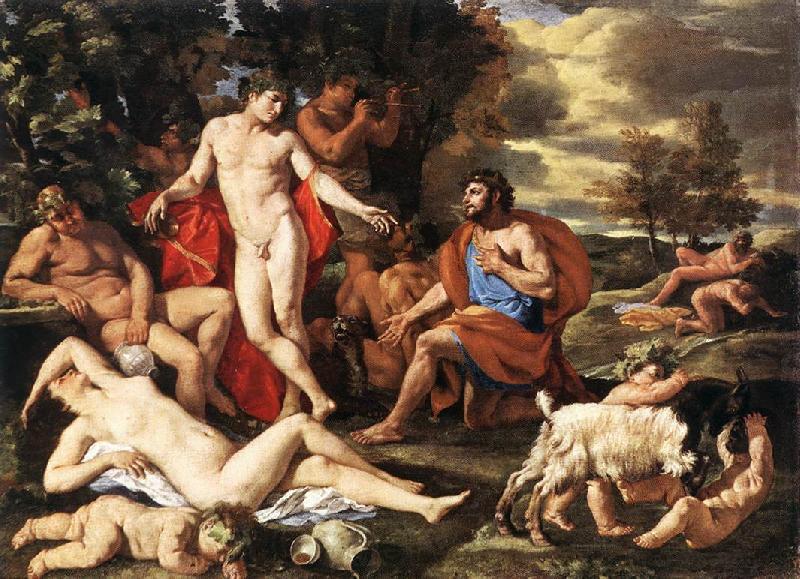 Nicolas Poussin Midas and Bacchus France oil painting art